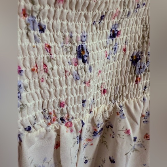 No Boundaries Floral Mini Dress - Cream and Pink - Picture 3 of 4